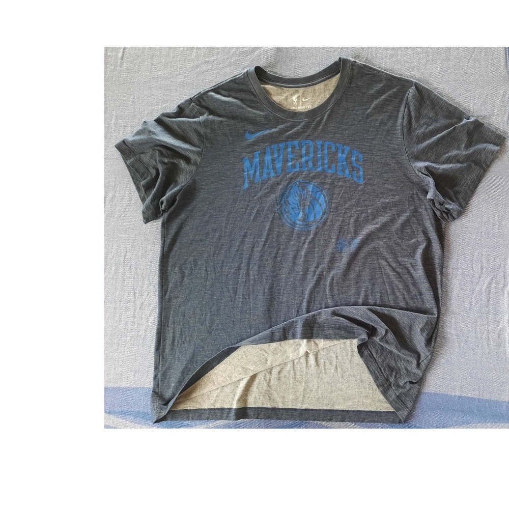 Nike Dallas Mavericks NBA Dri-FIT T-Shirt Mens XXL Gray Heather Graphic Tee